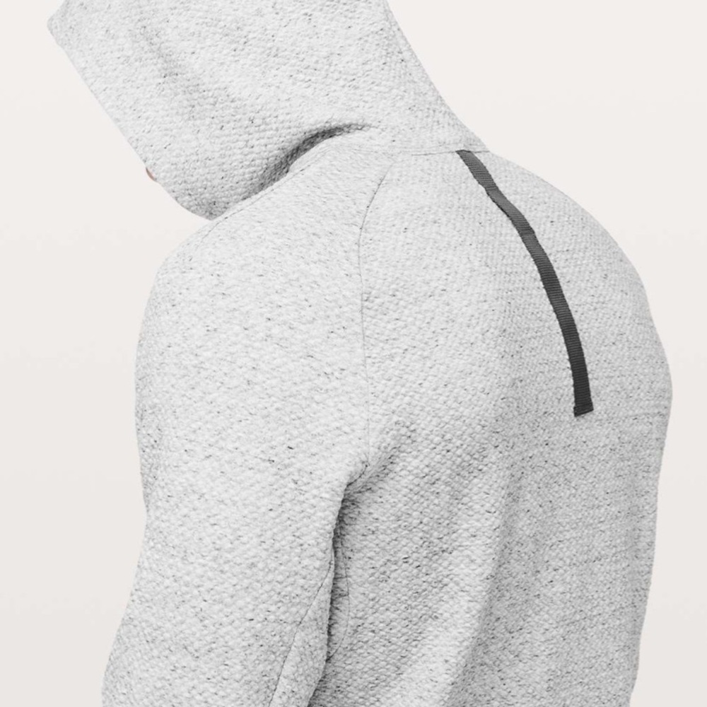 Lululemon At Ease Hoodie Heathered Melody Light Grey / Black - Picture 4 of 16